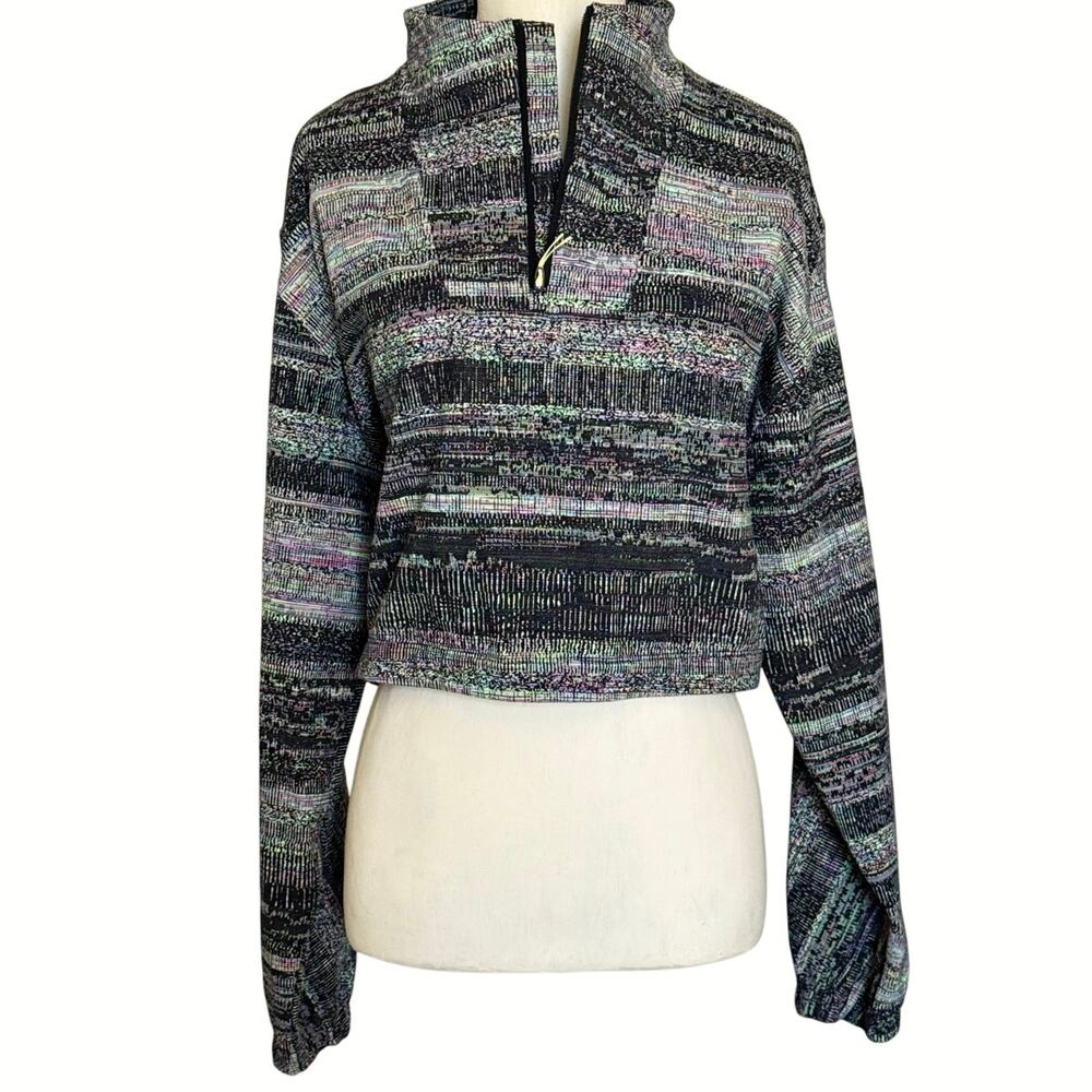 Lululemon Lab Jacquard Cropped Half-Zip Pullover Jacket Womens Size 6